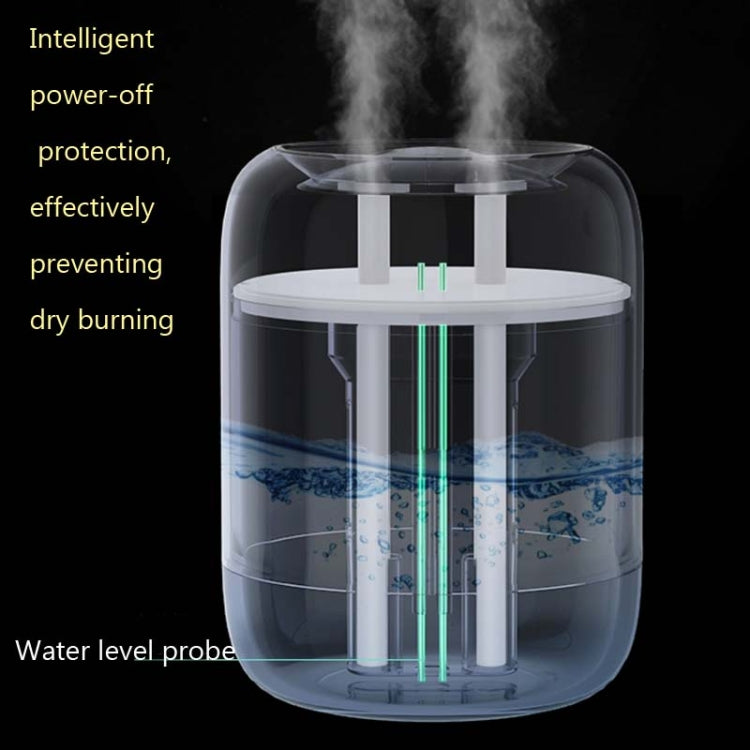 M09 Dual Nozzles Air Humidifier LED Digital Display UV Sterilization Portable Car Humidifier, Product specifications: Rechargeable Type(White) - Home & Garden by buy2fix | Online Shopping UK | buy2fix