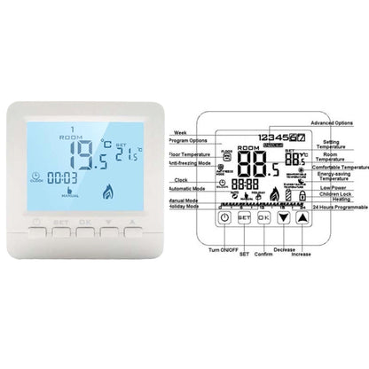 HY02B05-2BW  Programmable Wall-Hung Boiler Thermostat Temperature Controller - Consumer Electronics by buy2fix | Online Shopping UK | buy2fix