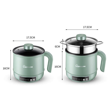 Multi-Function Electric-Cooker Mini Dormitory Student Cooking Rice Stir Frying Non-Stick Pot, 110V US Plug, Colour: Green Manual Single Pot(1.7L) - Home & Garden by buy2fix | Online Shopping UK | buy2fix