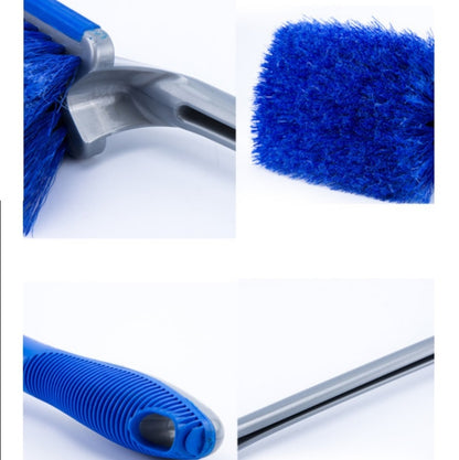 3 PCS Wheel Hub Long-Handled Brush Special Tool For Powerful Decontamination & Cleaning Of Tires, Colour: Blue Straight Brush - Car washing supplies by buy2fix | Online Shopping UK | buy2fix