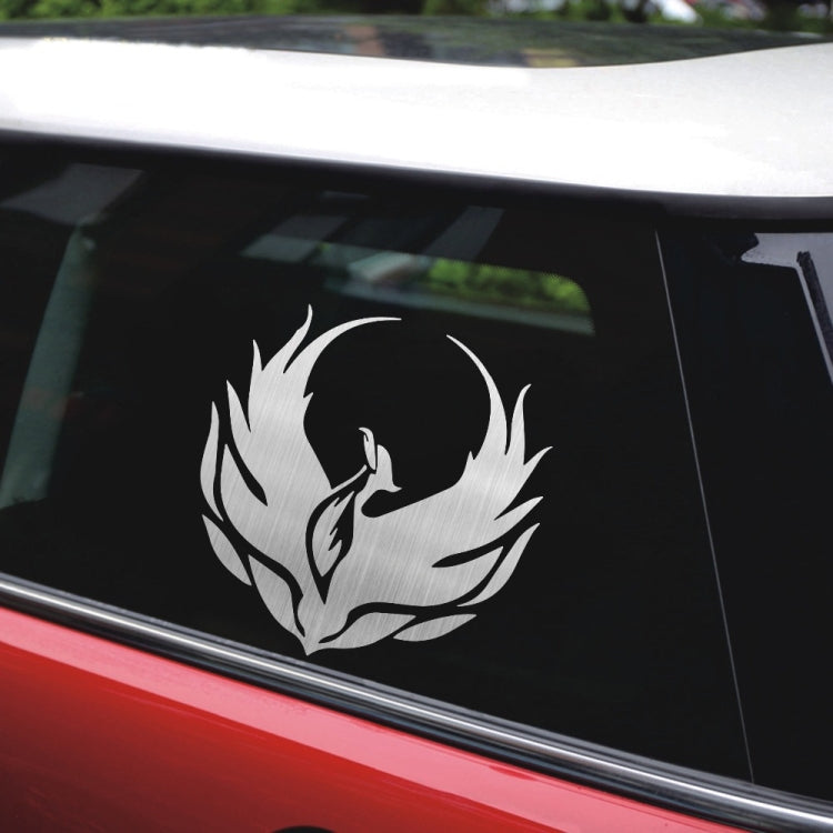 4 PCS Car Personality Decals Electric Car Stickers Decoration Fire Phoenix Totem(Reflective Silver) - Decorative Sticker by buy2fix | Online Shopping UK | buy2fix