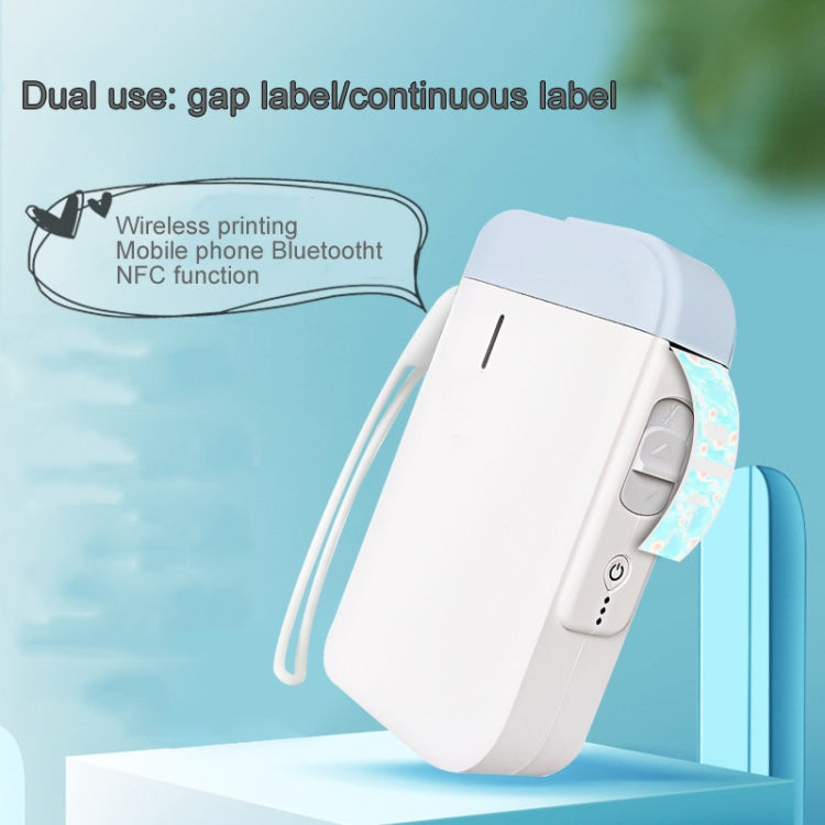 B100 Handheld Portable Bluetooth Mini Label Receipt Printer USB Charging Printer, Specification: Machine+White Label 10 Rolls - Consumer Electronics by buy2fix | Online Shopping UK | buy2fix