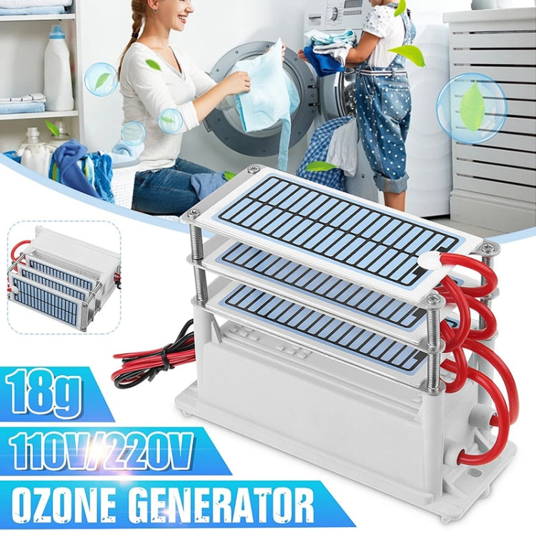 AC 220V AZ-18G-C 18G Integrated Ozone Generator Long-Life Coating Moisture-Proof Ceramic 3-Sheets Air Purifier Sterilizing Active Oxygen Purifier - Home & Garden by buy2fix | Online Shopping UK | buy2fix