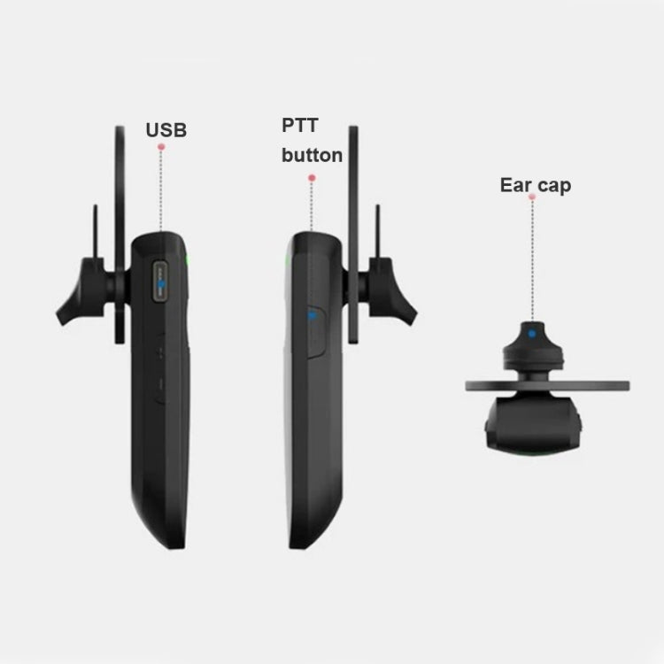 A08 Mini Ear Hook Wireless Walkie Talkie Outdoor Mini Walkie Talkie  Wireless Bluetooth Walkie Talkie - Consumer Electronics by buy2fix | Online Shopping UK | buy2fix