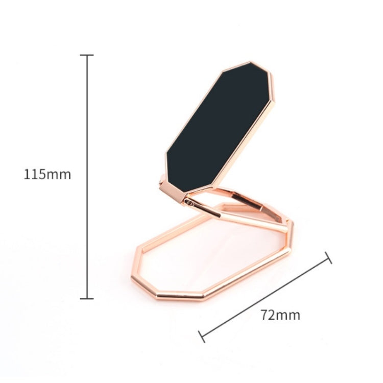 Folding And Sticking Zinc Alloy Mobile Phone Ring Holder Car Magnetic Ring Buckle(Rose Gold) - Ring Holder by buy2fix | Online Shopping UK | buy2fix