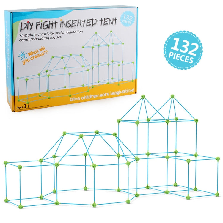 132 in 1 DIY Tent Toy Assembling Play House DIY Children Tent Building Toy(  Square-Blue) - Toy Sports by buy2fix | Online Shopping UK | buy2fix