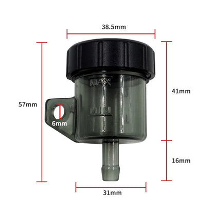 2 PCS Motorcycle Modification Accessories Off-Road Vehicle Large Displacement Straight Pump Transparent Oil Cup Brake Pump Modified Oil Pot(Straight Black) - Motorbike Brakes by buy2fix | Online Shopping UK | buy2fix