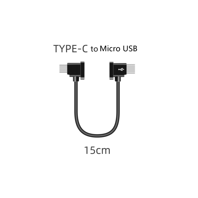 Sunnylife TY-X9304 Suitable For DJI Mavic Air 2S / DJI FPV Flight Glasses V2 / Mavic Mini2 / Osmo Pocket 2 Mobile Phone Tablet Cable 15cm Type-C to Micro USB  Cable - DJI & GoPro Accessories by buy2fix | Online Shopping UK | buy2fix