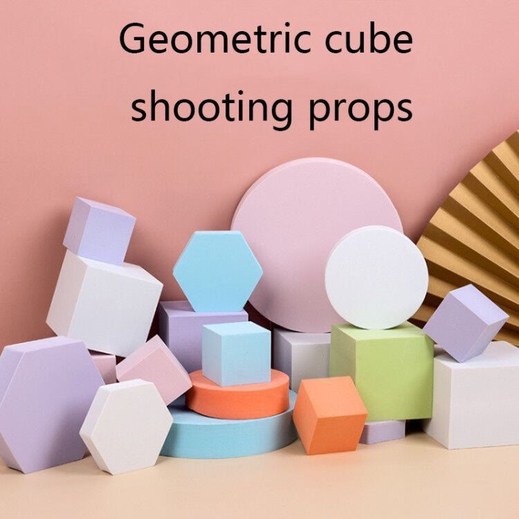 8 PCS Geometric Cube Photo Props Decorative Ornaments Photography Platform, Colour: Large Orange Hexagon - Camera Accessories by buy2fix | Online Shopping UK | buy2fix