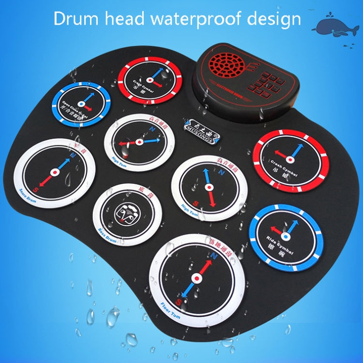 Hand Roll Electronical Drum Desktop Charging Audio Speaker DTX Game Folding Strike Board(WG820 Time And Space Type) - Percussion Instruments by buy2fix | Online Shopping UK | buy2fix