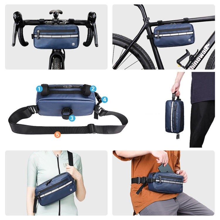 Rhinowalk X20990 Multi-Function Bicycle Front Bag(Gray) - Bicycle Bags by Rhinowalk | Online Shopping UK | buy2fix