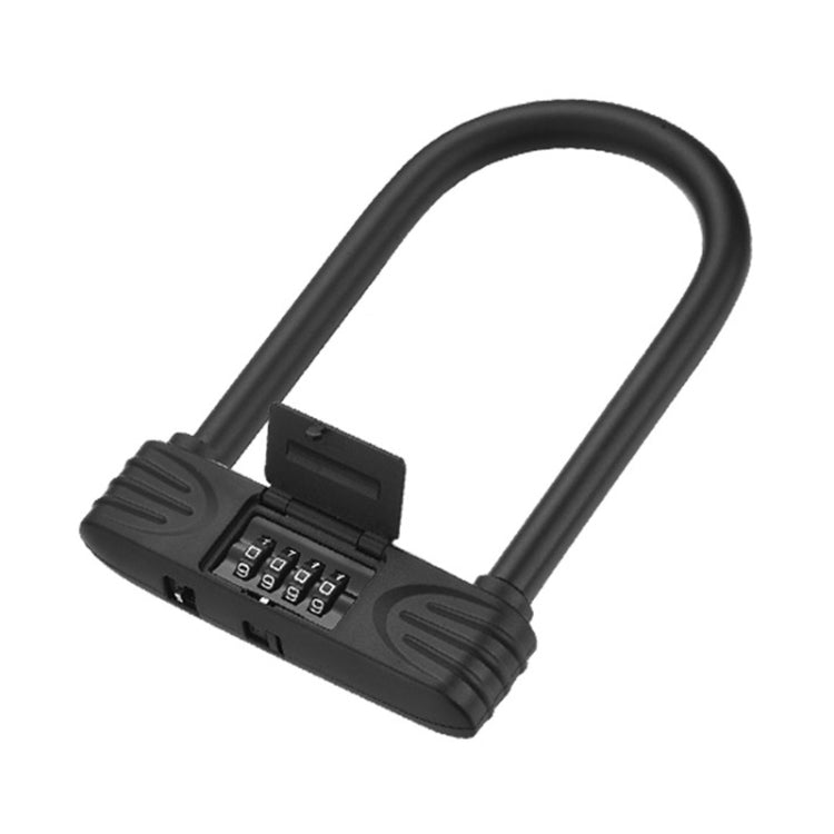 Bold Steel U-Shaped Bicycle Password Lock Motorcycle Electric Car Anti-Theft Password Lock(Black) - Bicycle Locks & Bicycle Pumps by buy2fix | Online Shopping UK | buy2fix