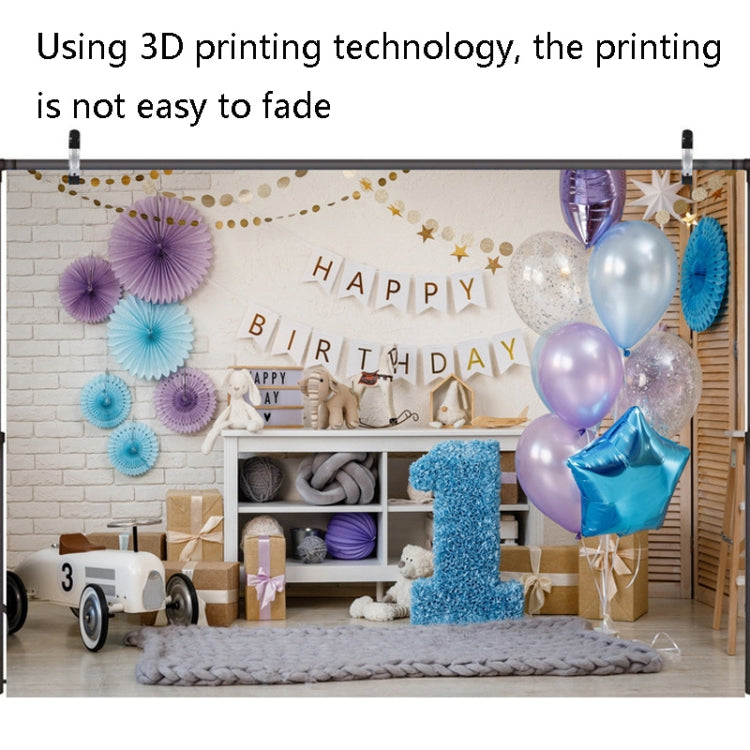 2.1m x 1.5m One Year Old Birthday Photography Background Cloth Birthday Party Decoration Photo Background(586) - Camera Accessories by buy2fix | Online Shopping UK | buy2fix