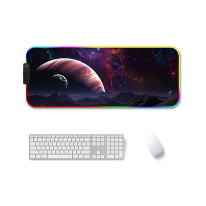 300x350x3mm F-01 Rubber Thermal Transfer RGB Luminous Non-Slip Mouse Pad(Vast Starry Sky) - Mouse Pads by buy2fix | Online Shopping UK | buy2fix