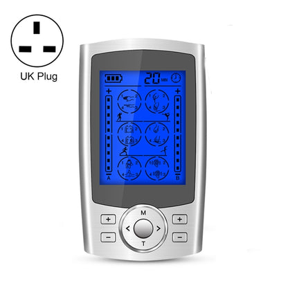 24-Mode Digital Electronic Pulse Massager Intelligent Whole Body Physical Therapy Meridian Massager, Specification: UK Plug( Silver) - Massage & Relaxation by buy2fix | Online Shopping UK | buy2fix