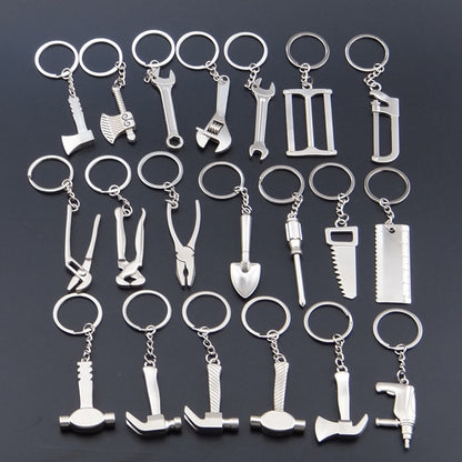 10 PCS Tool Metal Keychain Car Key Ring Pendant, Colour: H-404 Ruler - Key Rings by buy2fix | Online Shopping UK | buy2fix