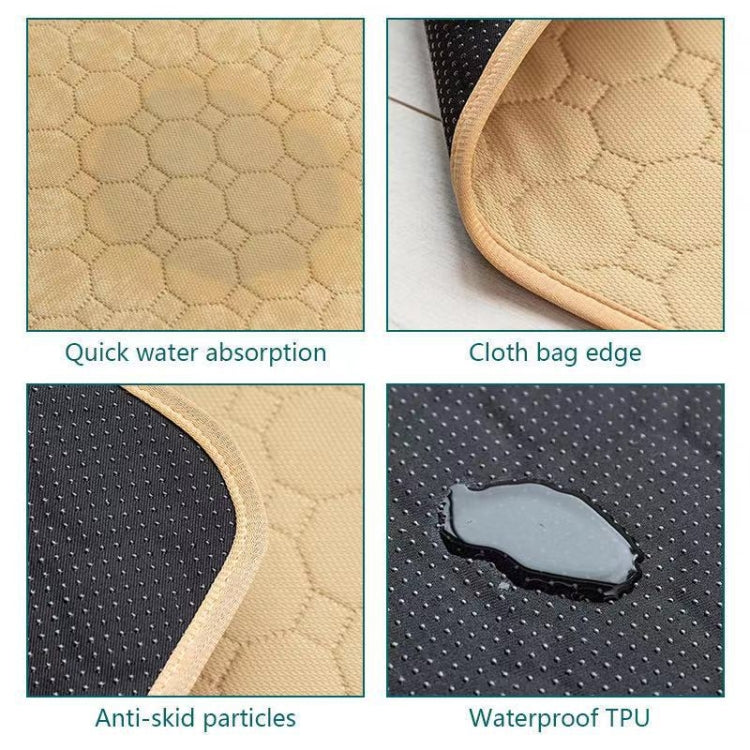 60x45cm Car Pet Injection Pad Waterproof Pad Cat Dog Sofa Waterproof Diapholic Carpet Water Absorbing Pad(Beige) - Seat Accessories by buy2fix | Online Shopping UK | buy2fix