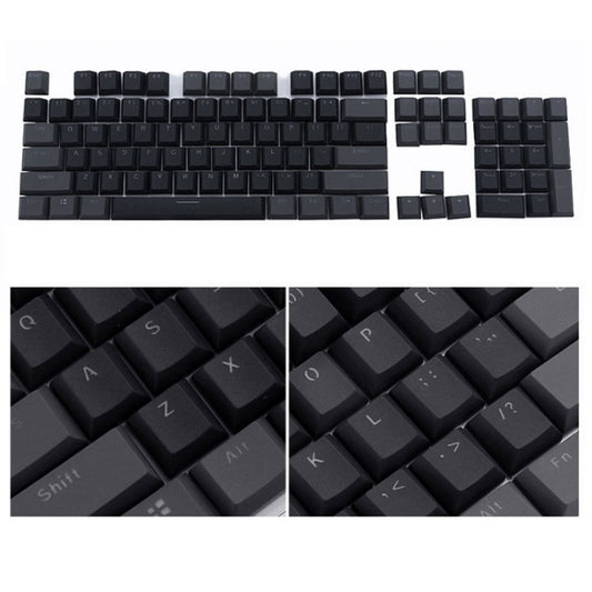 104-Keys Two-Color Mold Transparent PBT Keycap Mechanical Keyboard(Dark Grey) - Wired Keyboard by buy2fix | Online Shopping UK | buy2fix