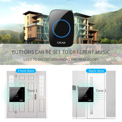 CACAZI H10 1 For 1 Wireless Smart Doorbell without Battery, Plug:UK Plug(White) - Security by CACAZI | Online Shopping UK | buy2fix
