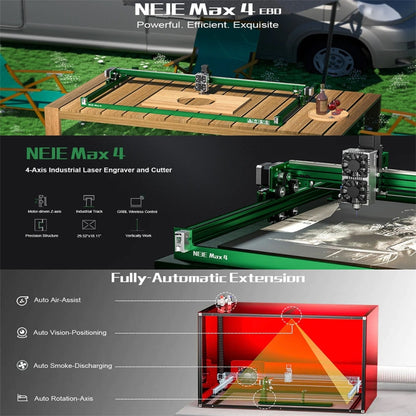 NEJE MAX 4 E80 750 X 460mm DIY CNC Desktop 3D Laser Engraving Machine - DIY Engraving Machines by NEJE | Online Shopping UK | buy2fix