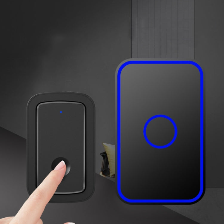 CACAZI  A19 1 For 3  Wireless Music Doorbell without Battery, US Plug(Black) - Security by CACAZI | Online Shopping UK | buy2fix