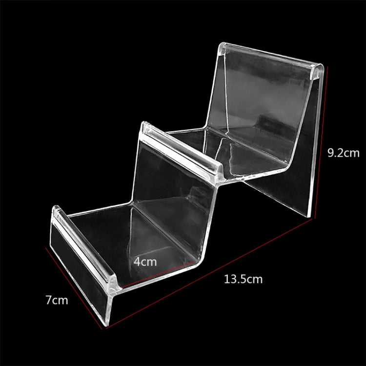 10 PCS Thickened Transparent Wallet Holder Plastic Phone Mask Display Stand Counter Display Stand,Specification: No. 3 2 Layer - Desktop Holder by buy2fix | Online Shopping UK | buy2fix