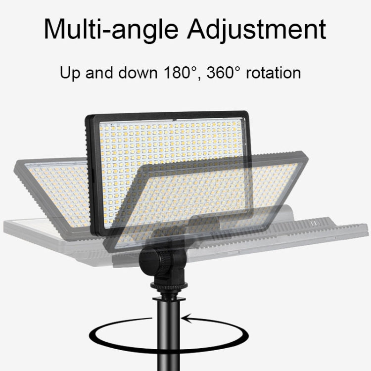 600 LEDs Stepless Adjustment Live Fill Light Reversible Photography Soft Light, Style: 10 inch(US Plug) -  by buy2fix | Online Shopping UK | buy2fix