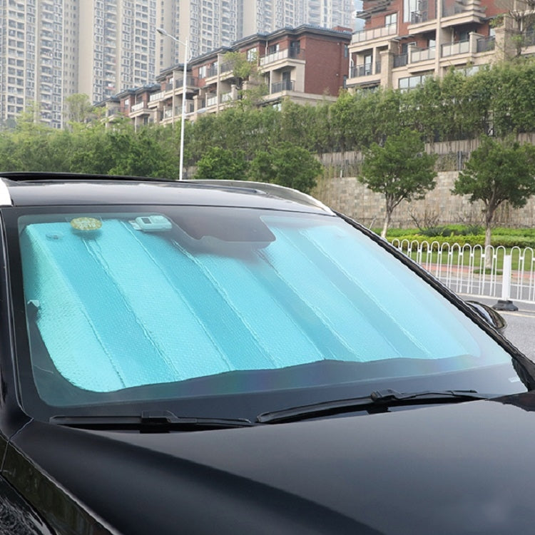 Aluminum Foil Five-Layer Thickening Car Sunscreen Heat Insulation Sun Visor 145x70cm Blue - In Car by buy2fix | Online Shopping UK | buy2fix