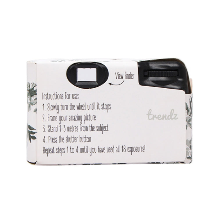 Retro Peony Cute Disposable Film Mini Point-And-Shoot Camera with 18 Sheets Films - Consumer Electronics by buy2fix | Online Shopping UK | buy2fix