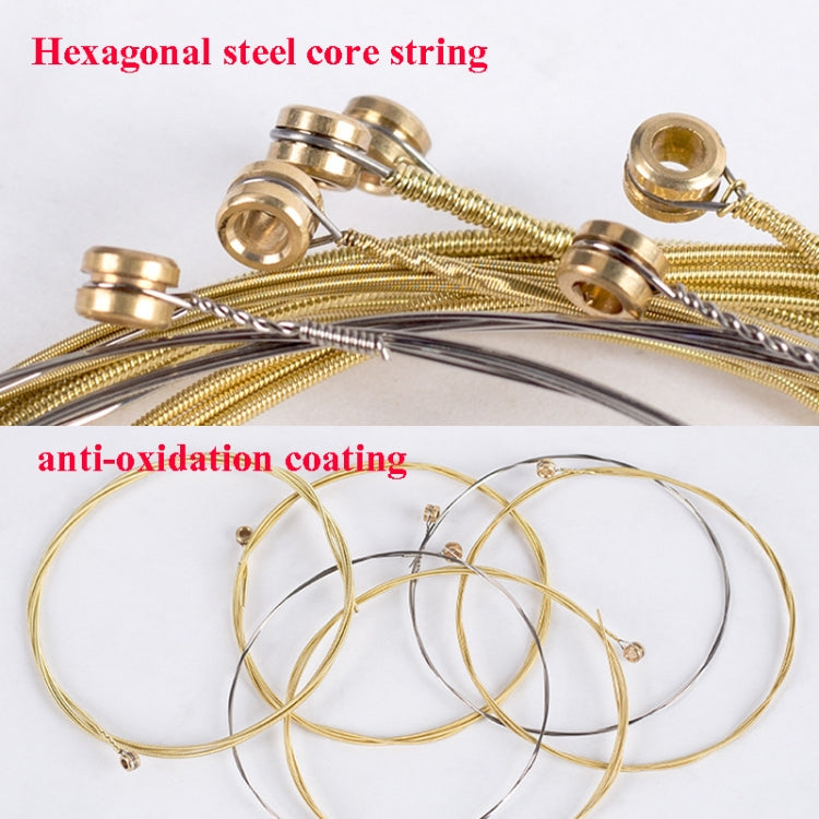 3 Sets Folk Guitar Brass Strings Acoustic Guitar Set Strings 1-6(Red Packing 012) - Stringed Instruments by buy2fix | Online Shopping UK | buy2fix