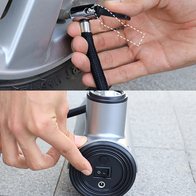 Car Inflatable Pump Portable Small Automotive Tire Refiner Pump, Style: Wired Pointer Without Light - In Car by buy2fix | Online Shopping UK | buy2fix