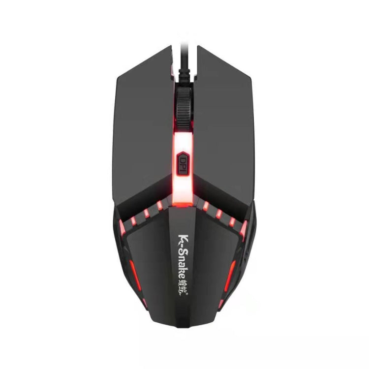 2 PCS K-Snake M11 4 Keys 1600DPI Luminous Game Wired Mouse Notebook Desktop USB Wired Mouse, Cable Length: 1.5m - Wired Mice by K-Snake | Online Shopping UK | buy2fix