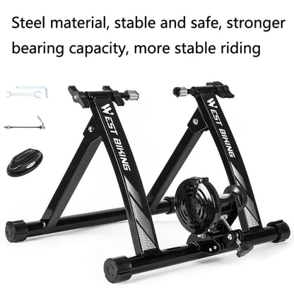 WEST BIKING YP1402008 Bicycle Parking Rack Indoor Cycling Training Platform Fitness Equipment Road Mountain Bike Parking Rack(Black) - Holders by WEST BIKING | Online Shopping UK | buy2fix