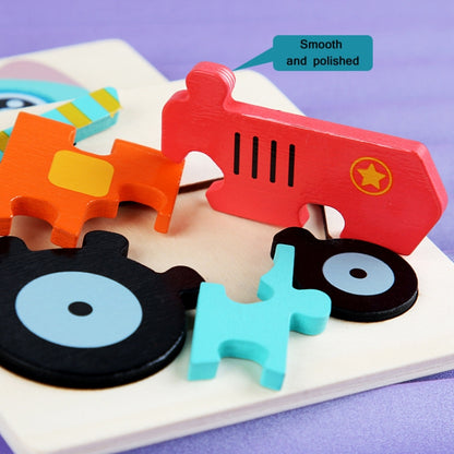 5 PCS Children Wooden Three-Dimensional Puzzle Early Education Cartoon Animal Geometric Educational Toys(Plane) - Puzzle Toys by buy2fix | Online Shopping UK | buy2fix