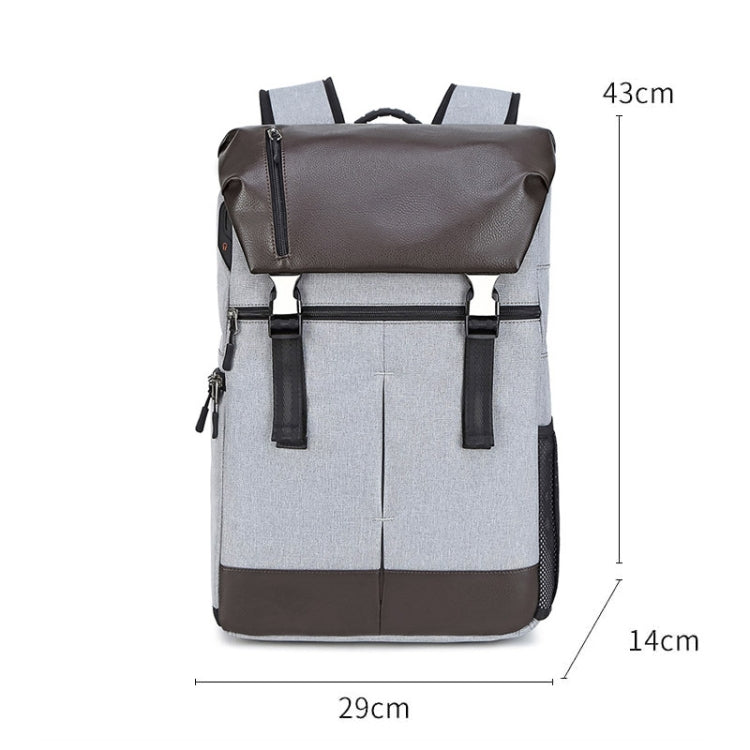 C3081 Camera  Computer Shoulder Digital Camera Bag Large Capacity Photography Backpack(Light Grey) - Camera Accessories by buy2fix | Online Shopping UK | buy2fix