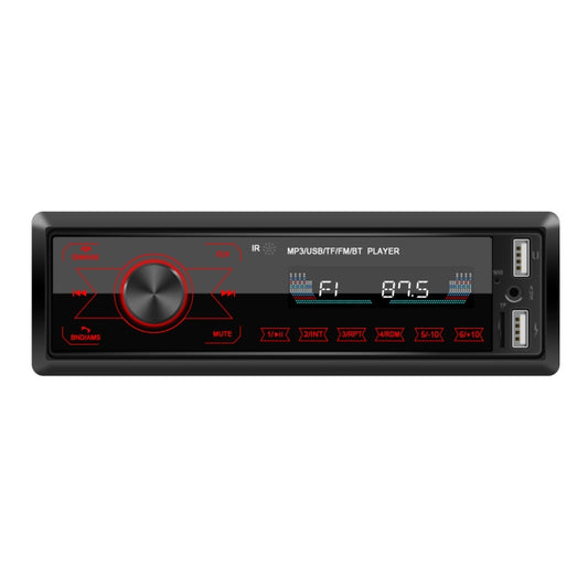 A2818 Car Bluetooth Speakerphone Car MP3 Player Function Touch Double U Disk Colorful Lights Radio, Specification: Standard - In Car by buy2fix | Online Shopping UK | buy2fix