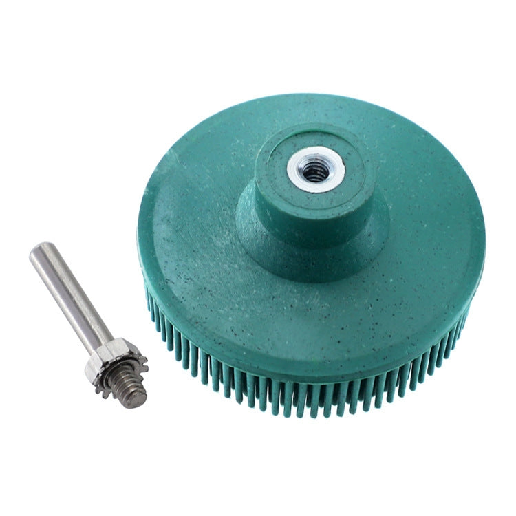 Electric Drill Disc Brush Emery Deburring Polishing Rubber Sanding Brush, Style: 2 Inch Green - Abrasive Tools & Accessories by buy2fix | Online Shopping UK | buy2fix