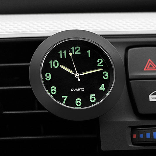 Car Clock Night Light Electronic Clock Car Decoration Quartz(Black Border) - In Car by buy2fix | Online Shopping UK | buy2fix