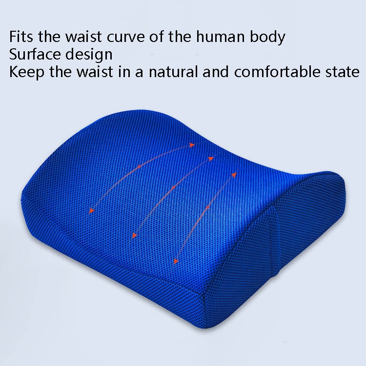 Office Waist Cushion Car Pillow With Pillow Core, Style: Memory Foam(Mesh Royal Blue) - Home & Garden by buy2fix | Online Shopping UK | buy2fix