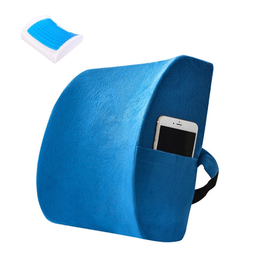 Office Waist Cushion Car Pillow With Pillow Core, Style: Gel Type(Suede Royal Blue) - Home & Garden by buy2fix | Online Shopping UK | buy2fix