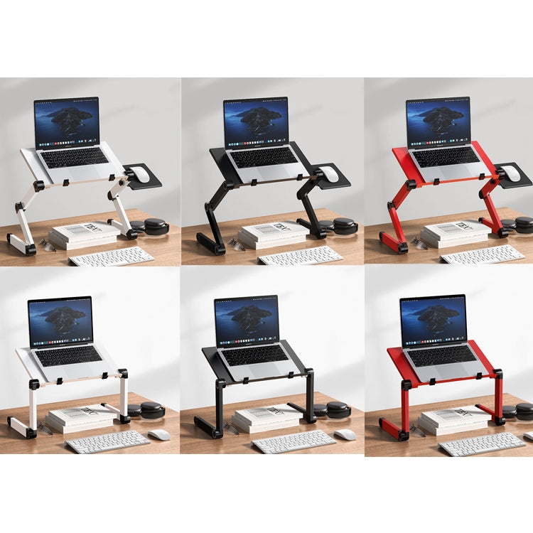 Oatsbasf Folding Computer Desk Laptop Stand Foldable Lifting Heightening Storage Portable Rack,Style: L02  Black - Laptop Stand by Oatsbasf | Online Shopping UK | buy2fix