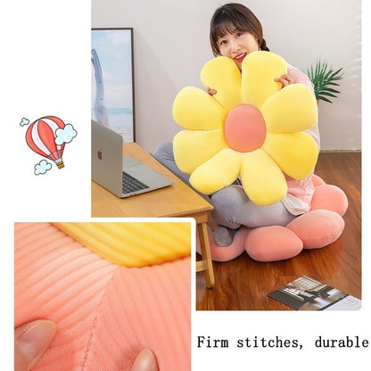 Small Daisy Flower Soft Elastic Cushion Pillow 37cm(Sky Blue) - Home & Garden by buy2fix | Online Shopping UK | buy2fix