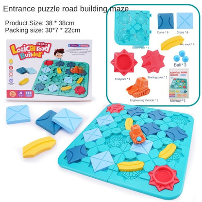 Tabletop Game Road Builder Maze Thinking Logical Reasoning Pull Back Forklift Children Toy(118 Levels) - DIY Developmental Toys by buy2fix | Online Shopping UK | buy2fix