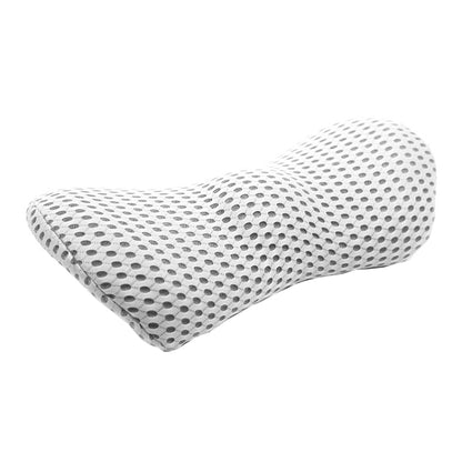 Car Supplies Lumbar Support Memory Foam Car Backrest Lumbar Cushion Seat Cushion Lumbar Pillow, Colour: 4D Grid Light Gray - In Car by buy2fix | Online Shopping UK | buy2fix