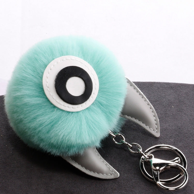 3 PCS Cartoon Croissant Hair Ball Keychain Pendant Bag Car Pendant(Khaki) - Key Rings by buy2fix | Online Shopping UK | buy2fix