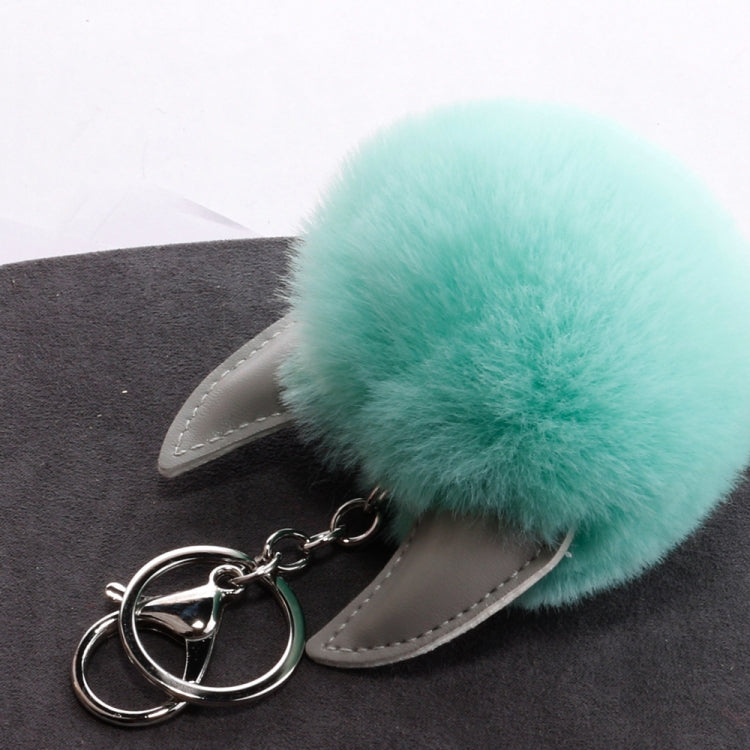 3 PCS Cartoon Croissant Hair Ball Keychain Pendant Bag Car Pendant(Tender Pink) - Key Rings by buy2fix | Online Shopping UK | buy2fix