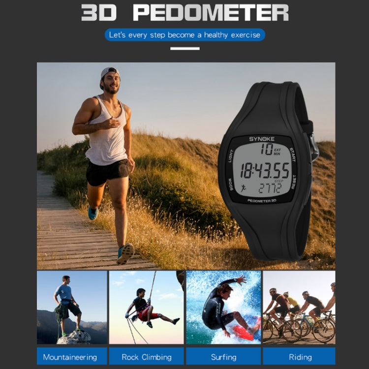 SYNOKE 9105 Multifunctional Sports Time Record Waterproof Pedometer Electronic Watch(Navy Blue) - LED Digital Watches by SYNOKE | Online Shopping UK | buy2fix