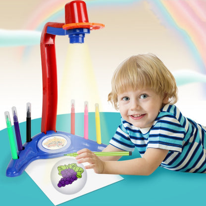 Children Multifunctional Writing Drawing Board Projection Lamp, without Watercolor Pen(Red) - Drawing Toys by buy2fix | Online Shopping UK | buy2fix