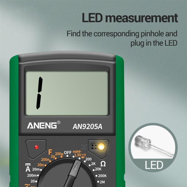 ANENG Automatic High-Precision Intelligent Digital Multimeter, Specification: AN9205A(Green) - Consumer Electronics by ANENG | Online Shopping UK | buy2fix