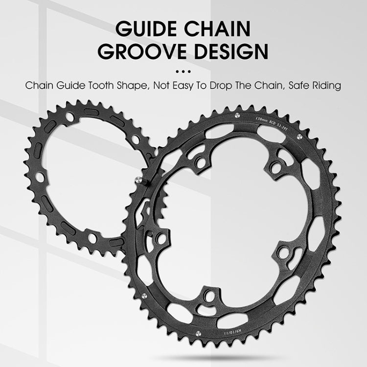 WEST BIKING YP0719274 53-39T Road Bike Crank Racing Double Disc(Black) - Bicycle Chains & Rounds by WEST BIKING | Online Shopping UK | buy2fix